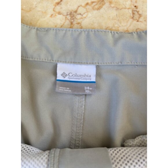 Columbia PFG Mens Performance Fishing Gear Shorts Gray Size 34 ***note pics!! - Picture 9 of 9